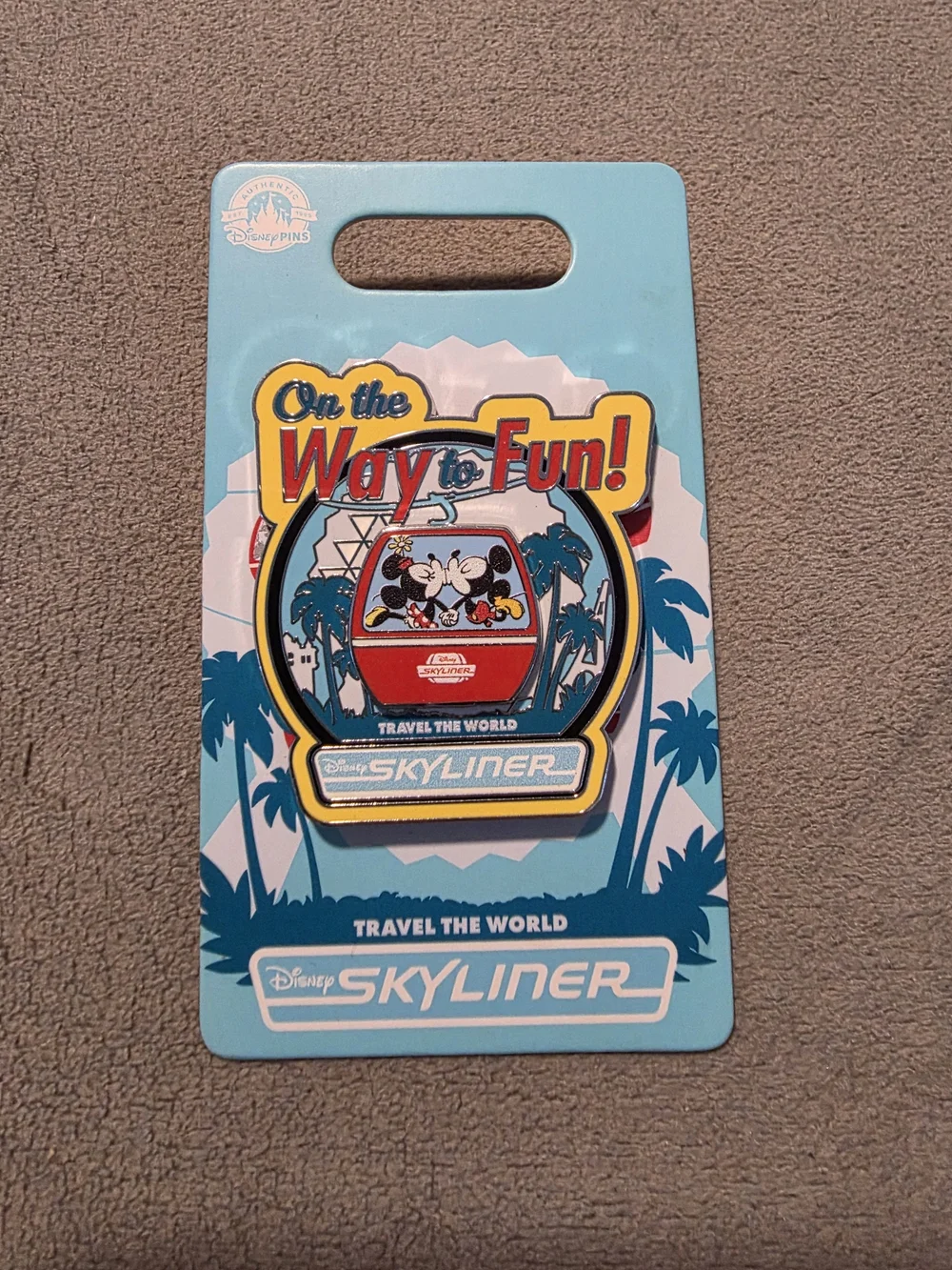 Disney Parks Skyliner Pin On the Way to Fun Mickey Minnie Gondola